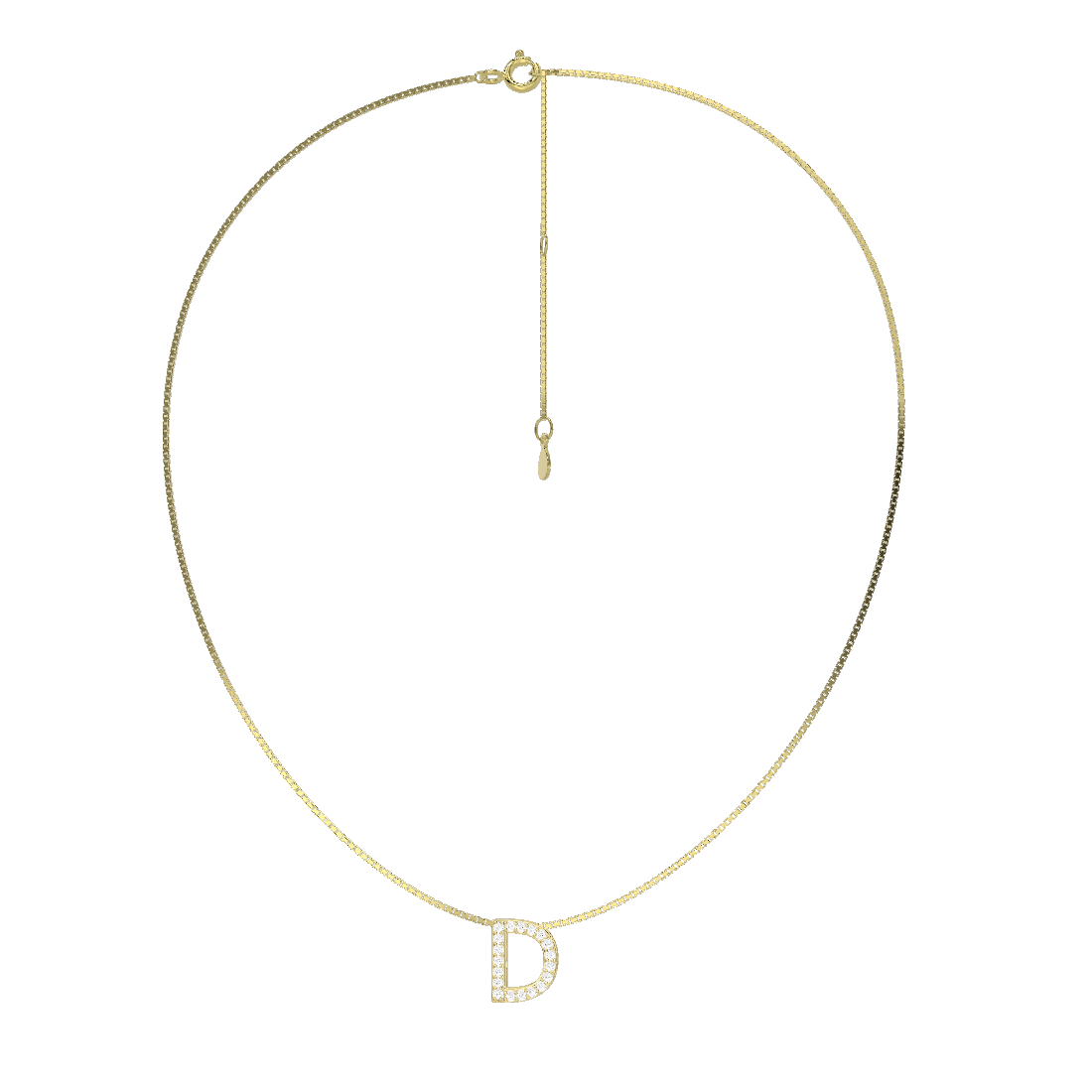 Customized Initial Necklace - 925 Silver w/ 18K Gold & Rhodium Plating