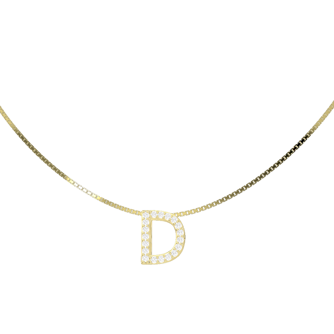 Customized Initial Necklace - 925 Silver w/ 18K Gold & Rhodium Plating