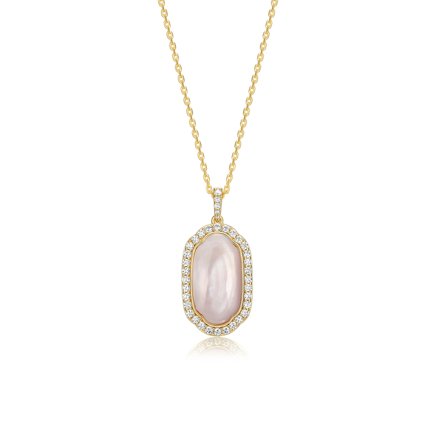 Custom engraved necklace,18K Gold Plated Pearl shell Glow Secret Locket