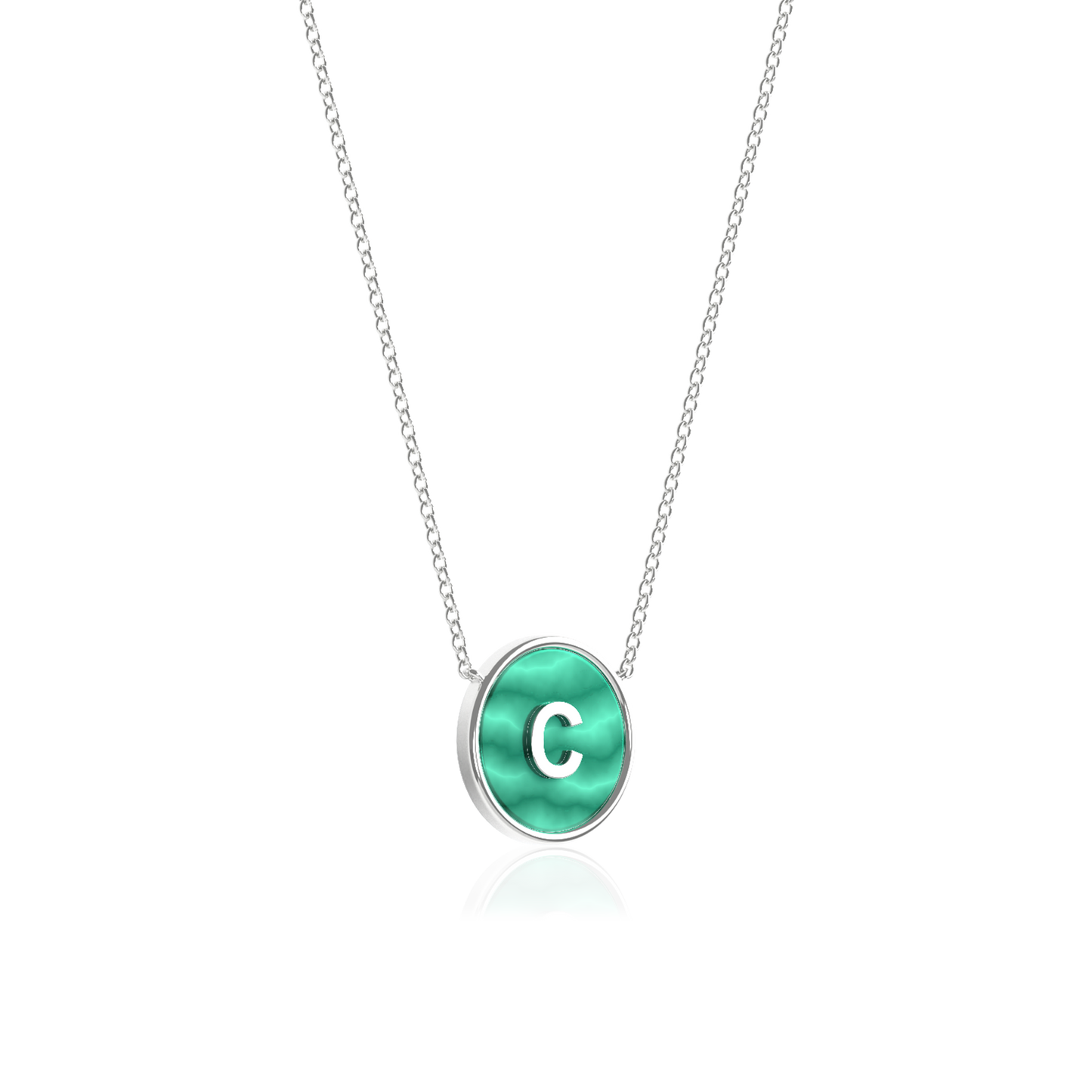 Custom Zodiac & Initial Necklace - 925 Sterling Silver Personalized Pendant with Genuine Gemstone | 18K Gold Plated or Rhodium Silver | Free Engraving