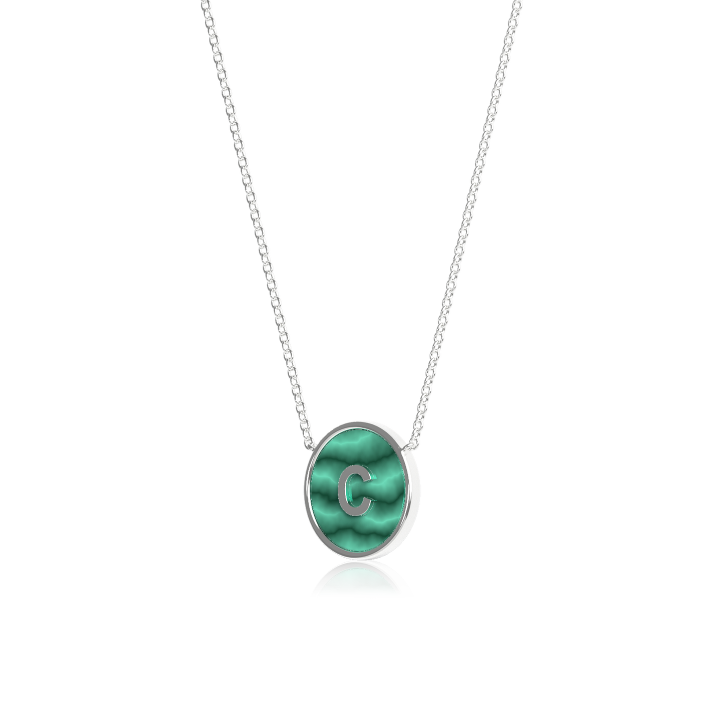 Custom Zodiac & Initial Necklace - 925 Sterling Silver Personalized Pendant with Genuine Gemstone | 18K Gold Plated or Rhodium Silver | Free Engraving