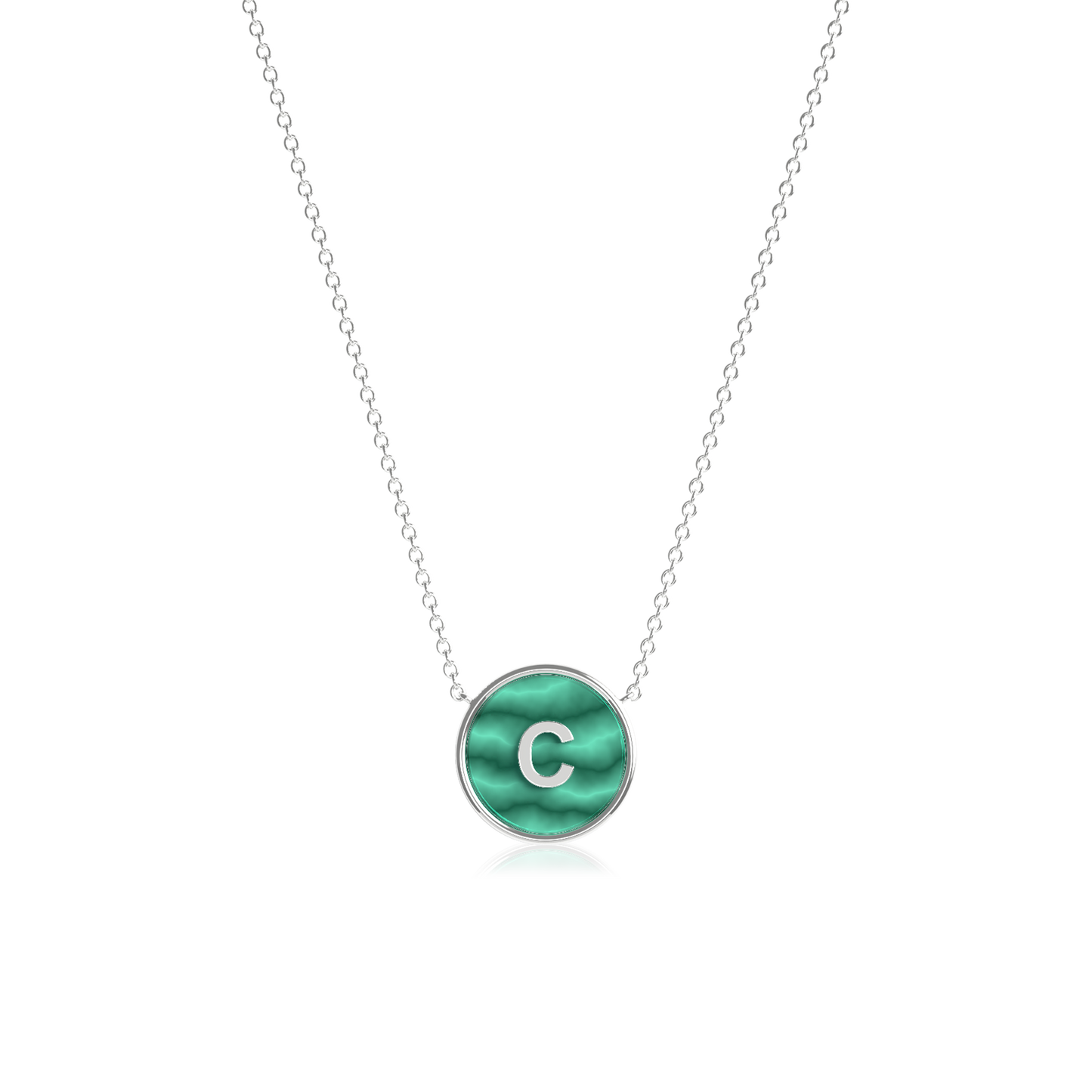 Custom Zodiac & Initial Necklace - 925 Sterling Silver Personalized Pendant with Genuine Gemstone | 18K Gold Plated or Rhodium Silver | Free Engraving