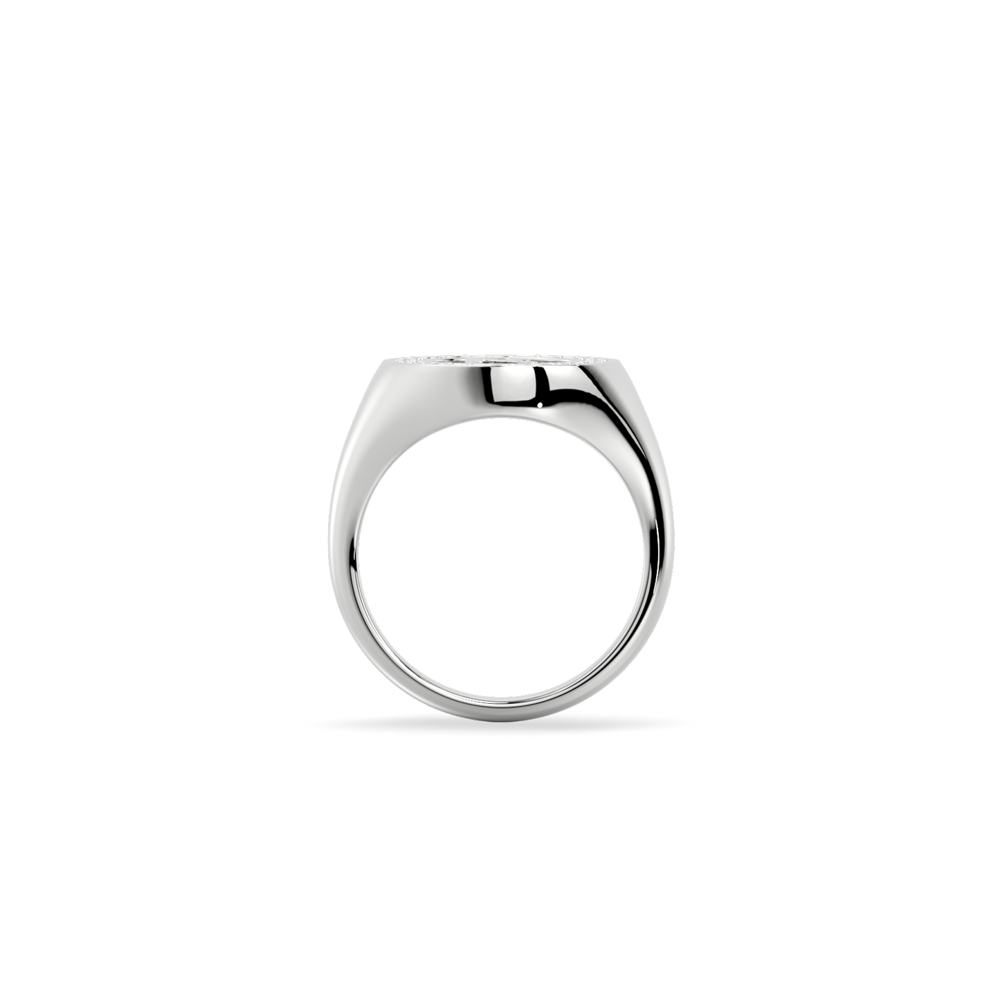 RhodiumPlated Monogram Custom Initial Ring- 925 Sterling Silver, CZ Stone,Silver (US4-10)