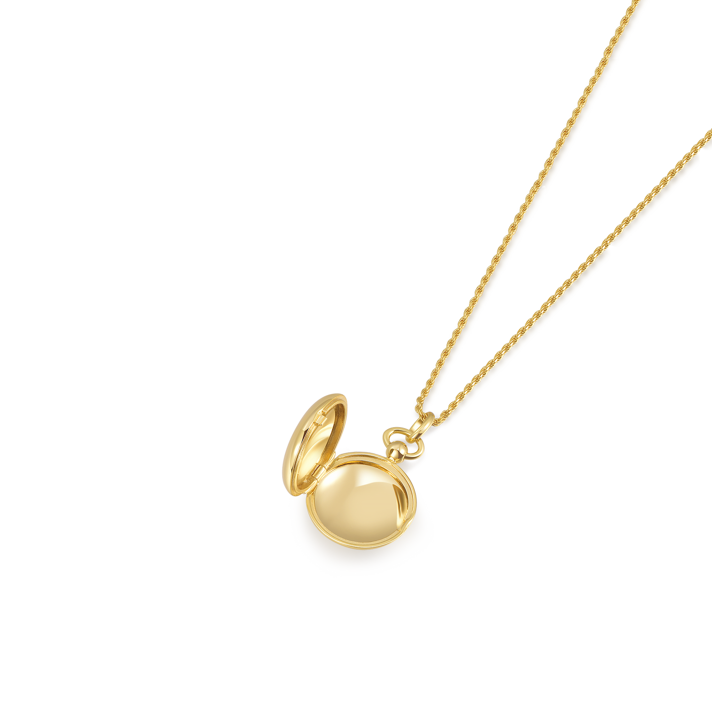 Personalized Round Locket Necklace - Custom Engraved Photo Pendant - 925 Sterling Silver w/ 18K Gold or Rhodium Plating & CZ