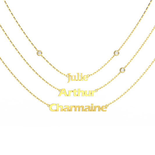 Name Necklace with Emotional Spark SN015A