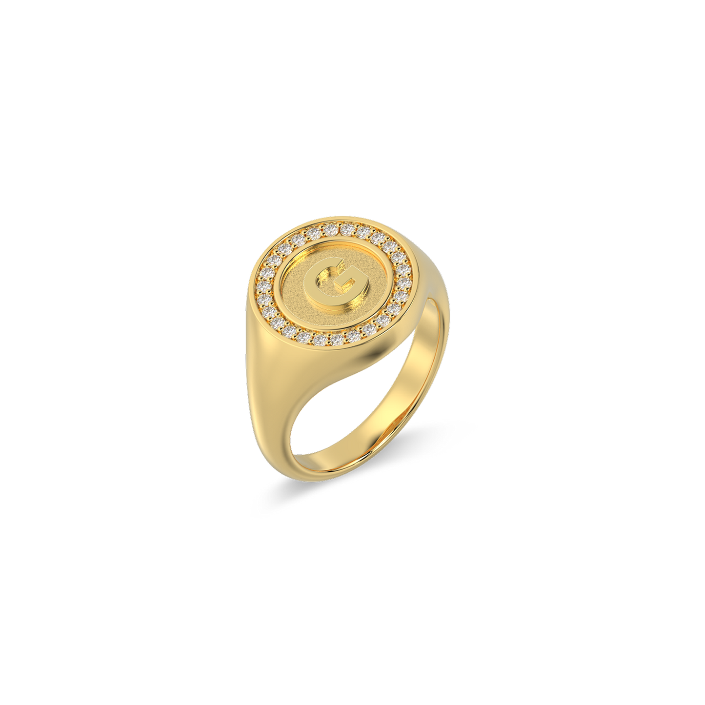 18k Gold or RhodiumPlated Monogram Custom Initial Ring- 925 Sterling Silver, CZ Stone,Gold/Silver (US4-10)