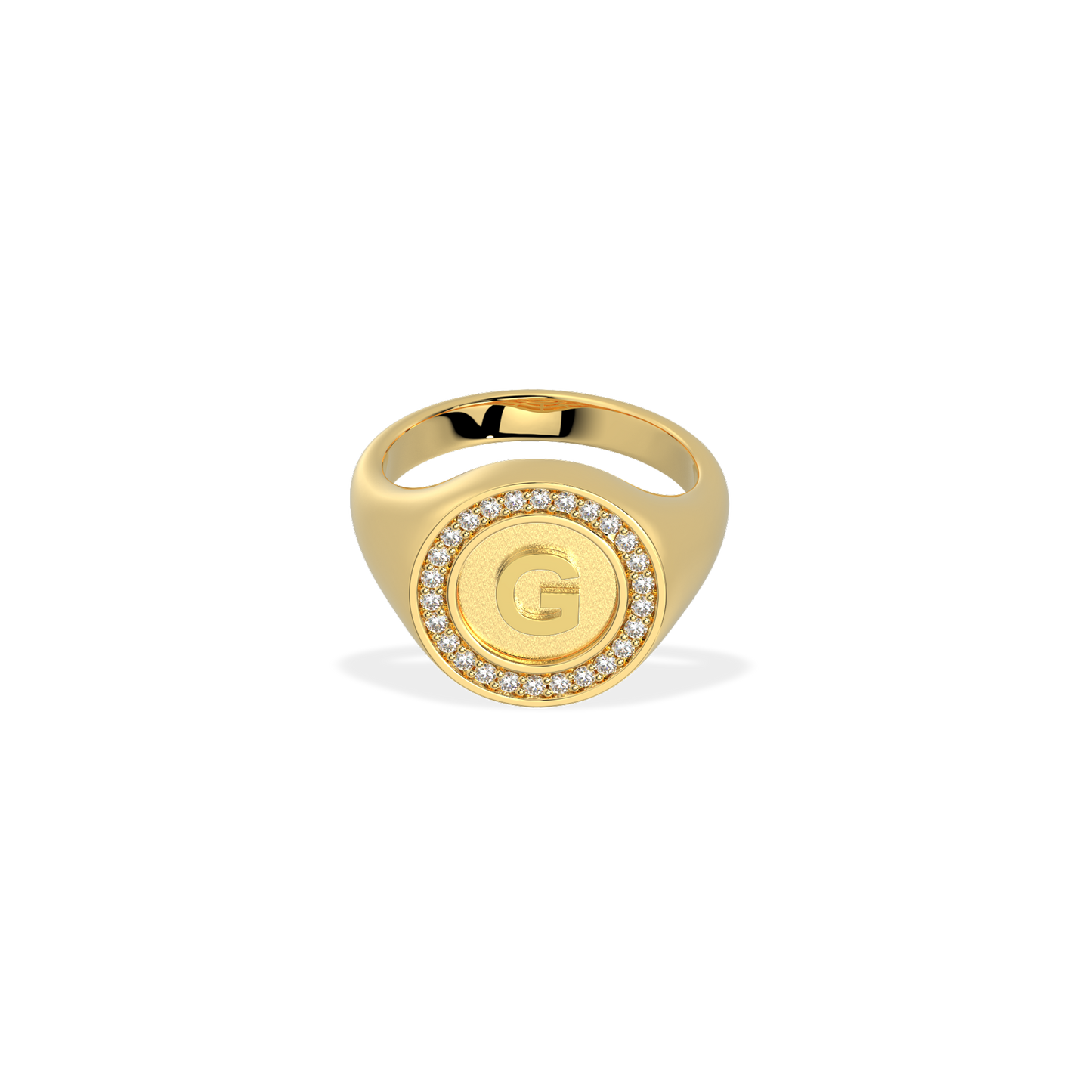 18k Gold or RhodiumPlated Monogram Custom Initial Ring- 925 Sterling Silver, CZ Stone,Gold/Silver (US4-10)
