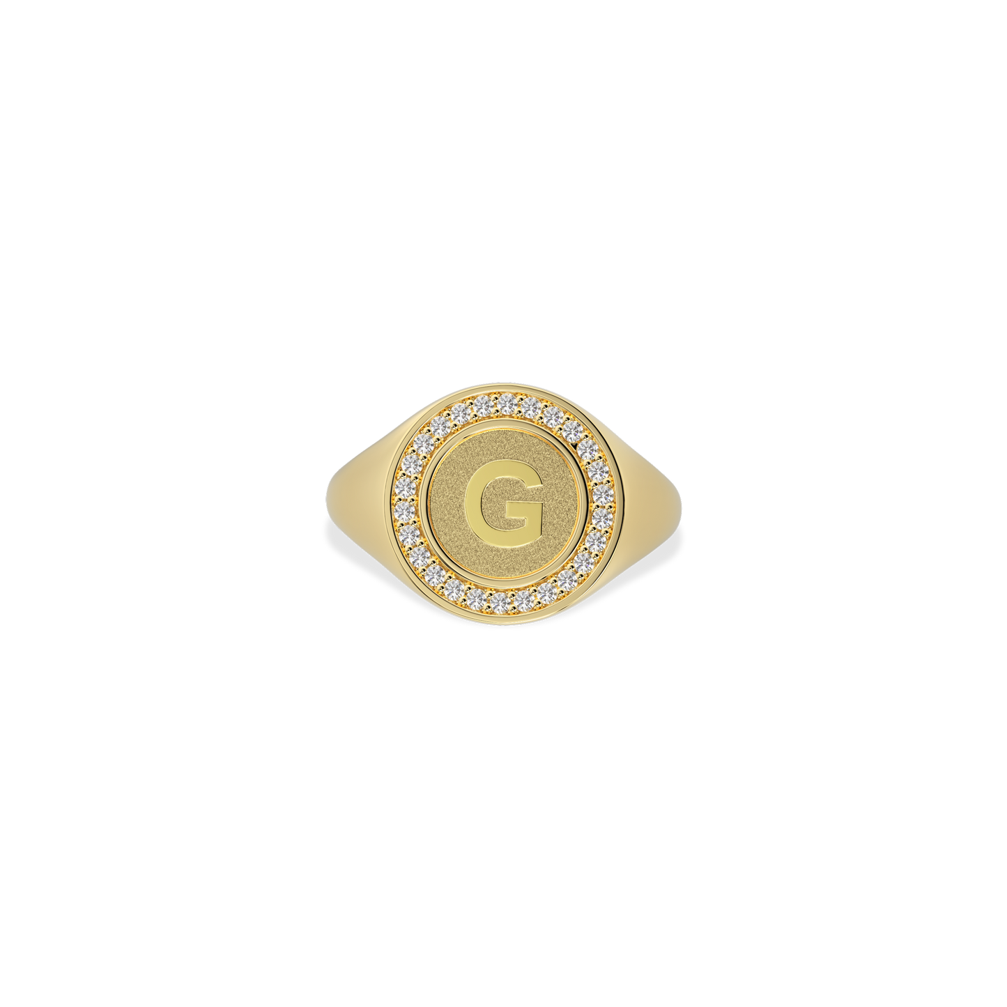 18k Gold or RhodiumPlated Monogram Custom Initial Ring- 925 Sterling Silver, CZ Stone,Gold/Silver (US4-10)